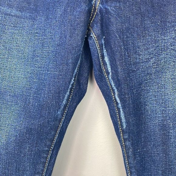 Zara Woman Cropped Buttonfly Hi Rise Blue Jeans. US Size 8. - Picture 6 of 13